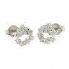 Star earrings with crystals, rhodium-plated 925 silver