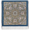 Premium shawl Belle, wool, blue - 148x148cm
