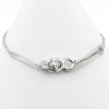 Fantasy bracelet with crystals, rhodium-plated 925 silver