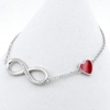 Infinite Love bracelet, rhodium-plated 925 silver
