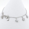 Bracelet with stars and hearts, rhodium-plated 925 silver