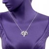 Tree of Love necklace with crystals, rhodium-plated 925 silver