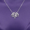 Tree of Love necklace with crystals, rhodium-plated 925 silver