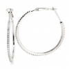 Cercei tennis cristale, argint 925 rodiat, 32mm