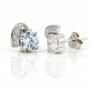 Crystal Shine 925 silver rhodium-plated earrings