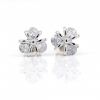 Clover earrings with rhodium-plated silver 925 crystals