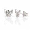 Butterfly earrings with rhodium-plated silver 925 crystals