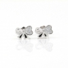 Bow earrings with rhodium-plated silver 925 crystals