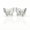 Butterfly earrings with rhodium-plated silver 925 crystals