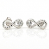 Infinity earrings with rhodium-plated silver 925 crystal