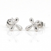 925 silver rhodium-plated cruciform earrings