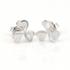 Clover earrings silver 925 rhodium plated