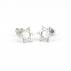 Star of David earrings silver 925 rhodium plated