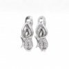 Flame of love earrings in rhodium-plated 925 silver