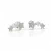 Cercei tragus din argint 925 rodiat, stelute cu cristal
