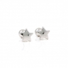 Tragus earrings in rhodium-plated silver 925, star