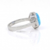 Azure Opal ring (53), rhodium-plated 925 silver