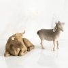 Figurina Willow Tree - Ox and Goat -  Boul si capra - Animalutele care au incalzit pe Pruncul Sfant