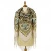 Premium shawl Belle, wool, beige - 148x148cm