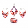 Set Anastasia, cercei, inel, pandantiv, argint 925 rodiat
