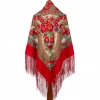 Sal premium Horseshoe din lana, rosu, 148x148cm