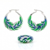 Ama set, earrings, ring, rhodium-plated 925 silver