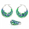 Ama set, earrings, ring, rhodium-plated 925 silver