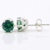 Cercei Imperial Green cu cristale argint 925
