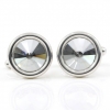 Butoni cu cristale Swarovski, rivoli crystal, argint 925 rodiat