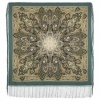 Premium shawl The only one, wool, vintage green - 148x148cm