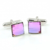 Butoni cu cristale Swarovski, cabochon Vitrail Light 10mm, argint 925 rodiat