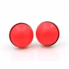 Cercei argint 925 rodiat cu perle Swarovski Neon Red, 10mm