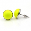 Cercei argint 925 rodiat cu perle Swarovski Neon Yellow, 10mm