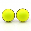 Cercei argint 925 rodiat cu perle Swarovski Neon Yellow, 10mm