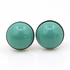 Cercei argint 925 rodiat cu perle Swarovski Crystal Jade, 10mm