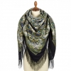 Premium shawl Zest, wool, black - 146x146cm