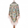 Premium shawl Heart Name-day, wool, cream - 146x146cm