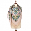 Premium shawl Heart Name-day, wool, cream - 146x146cm