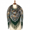 Premium shawl Gift from the Fair, wool, green - 146x146cm
