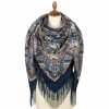 Premium shawl Gift from the Fair, wool, blue - 146x146cm
