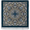 Premium shawl Gift from the Fair, wool, blue - 146x146cm