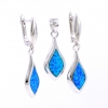 Set Lacrima Blue Opal, cercei, pandantiv, argint 925 rodiat