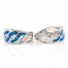 Inel Twist (55) cu Blue Opal din argint 925 rodiat