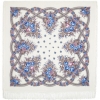 Premium shawl Aroma of Summer, wool, white - 146x146cm