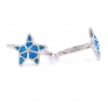 Inel Stea de mare (57) cu Blue Opal din argint 925 rodiat