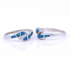 Inel Delfini (56) cu Blue Opal din argint 925 rodiat