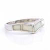 Inel Wings (56) cu White Opal din argint 925 rodiat