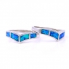 Inel Wings (55) cu Blue Opal din argint 925 rodiat