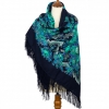 Premium shawl Premium beauty, wool, black - 146x146cm