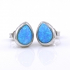 Cercei Picatura cu Azure Opal, argint 925 rodiat, 10mm